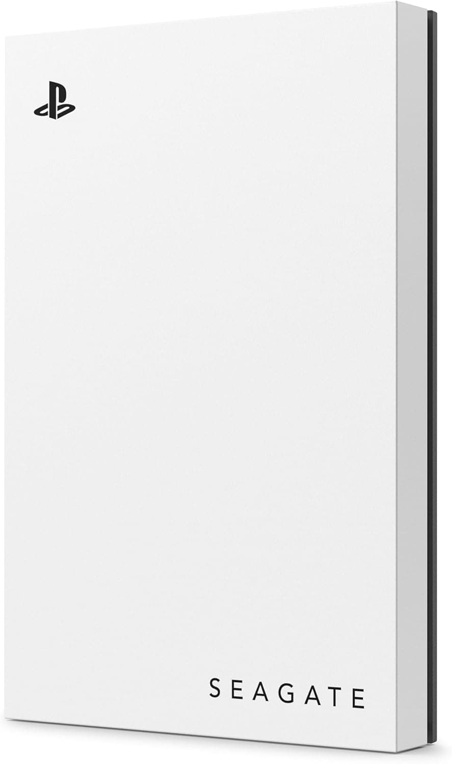 Seagate Game Drive PS4/PS5 5TB, disco rígido externo portátil, 2,5 polegadas, USB 3.0, branco, LED azul, incl. 2 semanas Playstation+, Rescue Services (STLV5000202)
