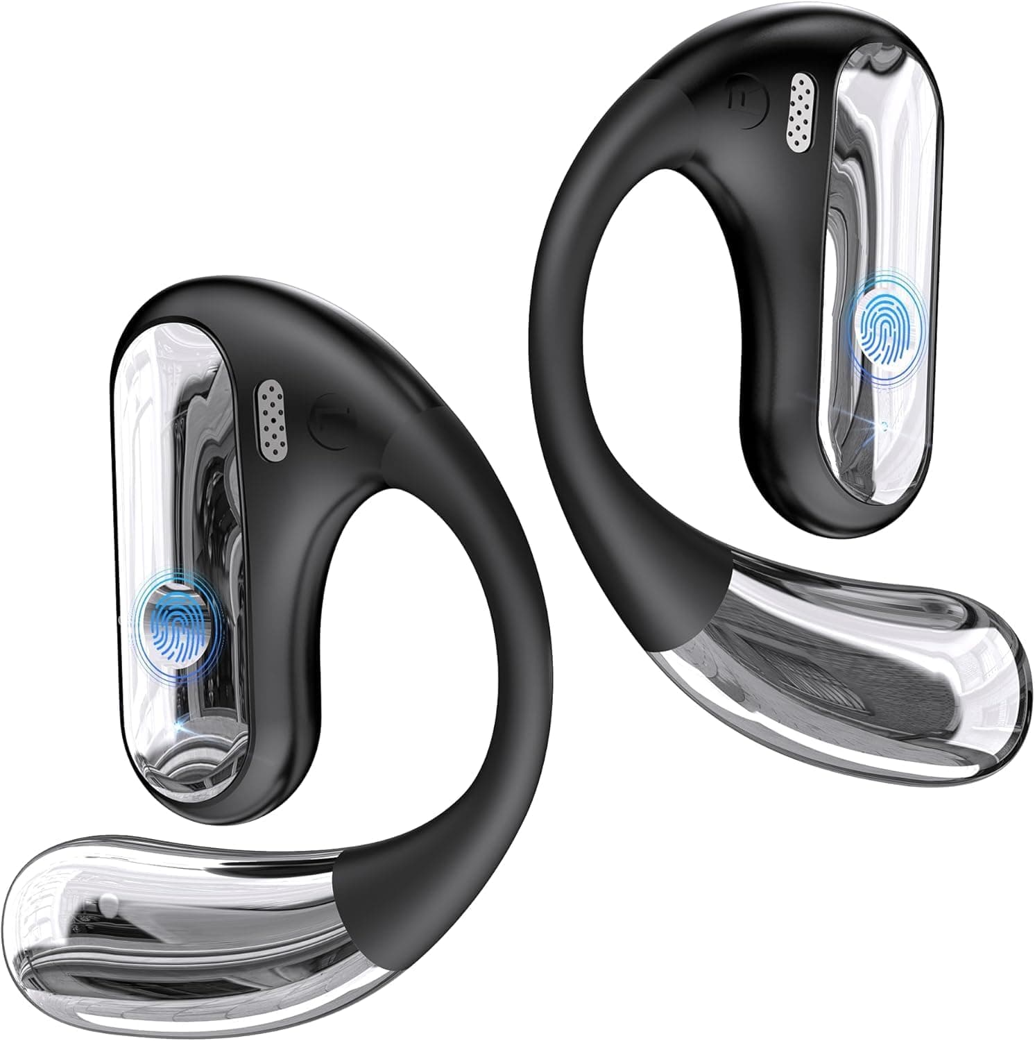 EUQQ Auriculares desportivos Bluetooth-auriculares sem fios com tecnologia Bluetooth 5.4, auriculares de condução óssea aprimorados de design aberto, 50 horas de reprodução, perfeitos para