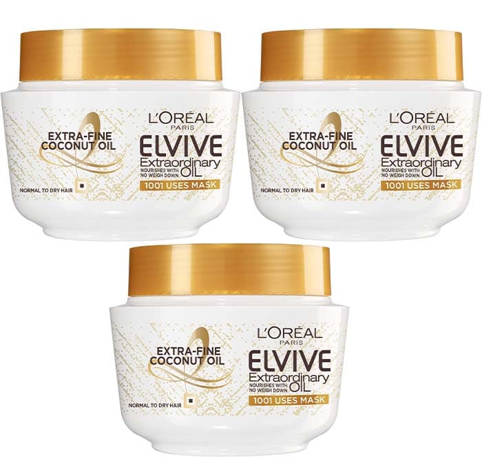 L'Oreal Paris Elvive máscara óleo de coco noite e dia - 300 g x 3