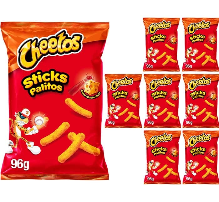 Cheetos Palitos Snack sabor de queijo e ketchup, 96 g x 8