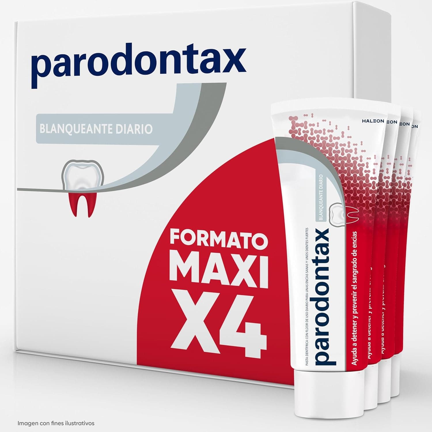 Parodontax Pasta de dentes branqueada ajuda a prevenir e impedir o sangramento de gengivas, branqueador dentário diário, embalagem de 4 x 75 ml
