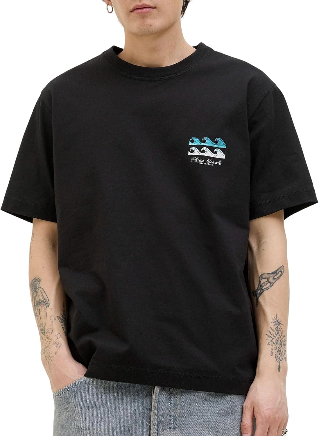 JACK & JONES Jorcanggu Summer Picture tee SS Cn para homem