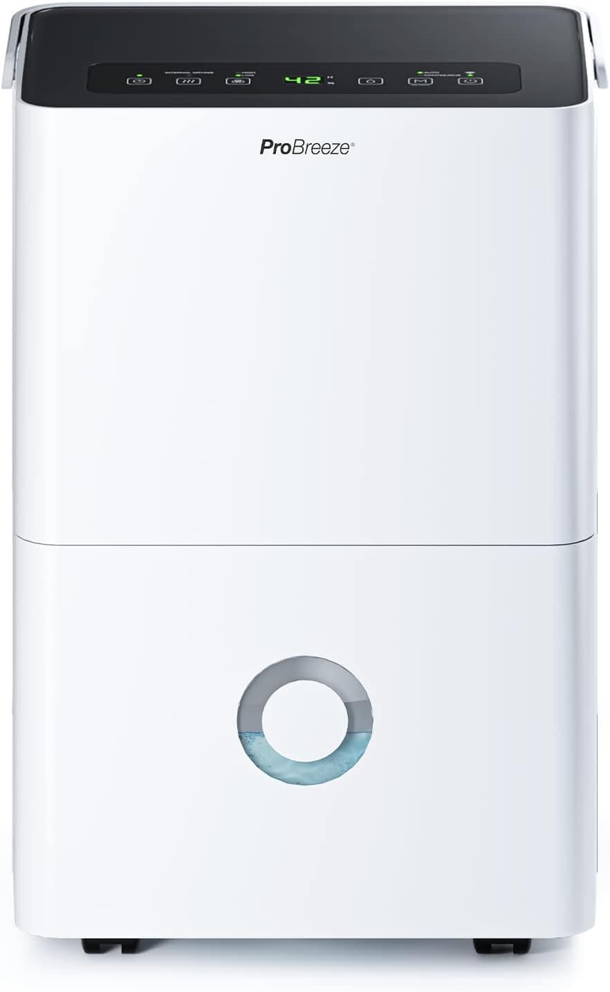 Pro Breeze Deshumidificador inteligente de 30 l/dia, Wi-Fi, tanque de 4 litros, temporizador de 24 H e bloqueio de segurança. Deshumidificador com compressor, elimina a humidade e condensação da casa