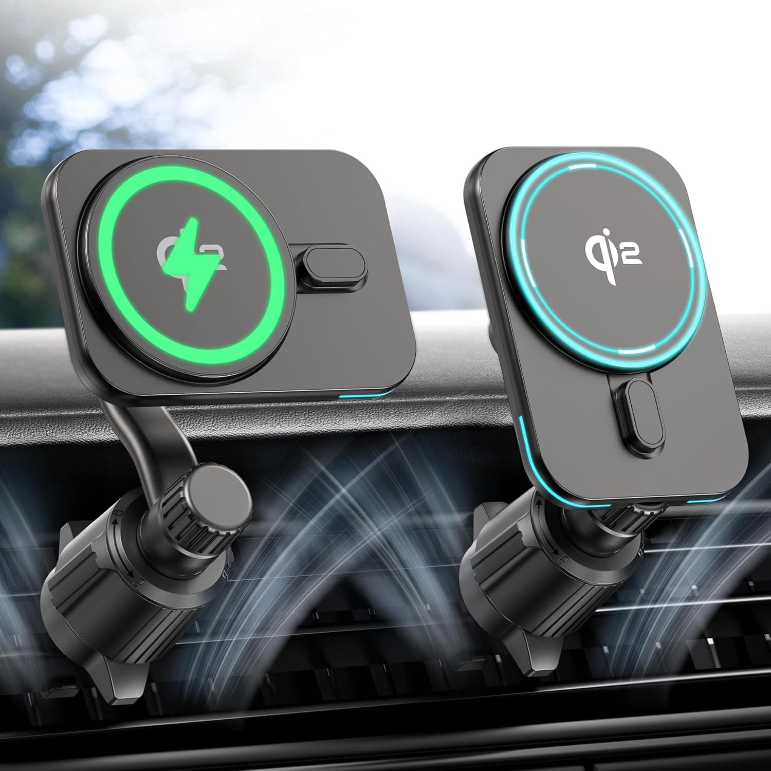 GuMosh [2025 Qi2-Certified] 15 W carregador magnético carro sem fios für iPhone 16 Pro MAX Plus, super carregamento rápido de suporte para iPhone 16/15/14/13/12