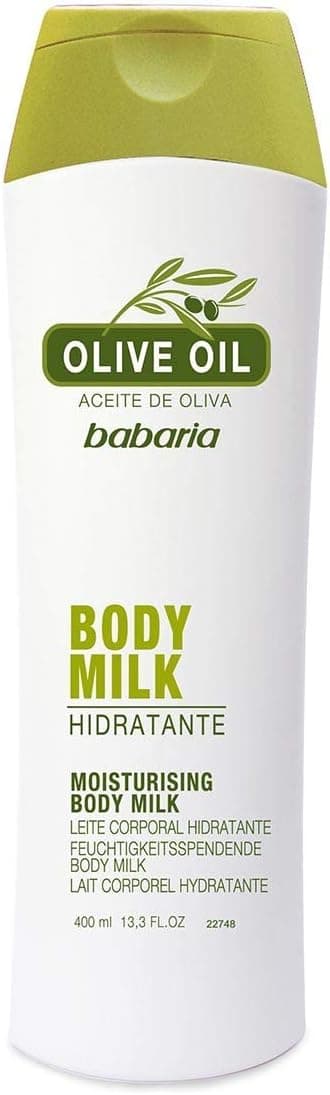 Babaria - Azeite de azeitona leite corporal hidratante leite corporal, branco, 400 mililitros