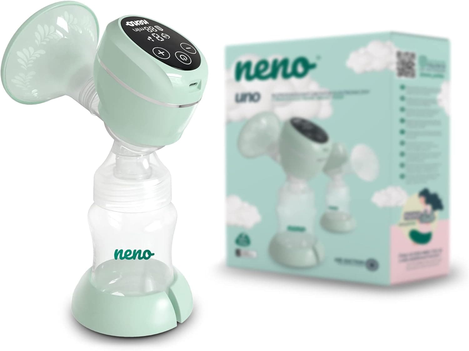 Neno UNO, extrator de leite com 2 modos e 9 velocidades, extrator de leite automático eletrónico, recarregável, ecrã tátil elétrico