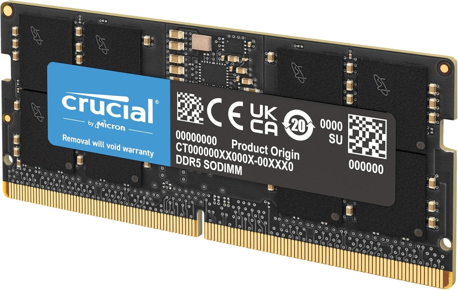 Crucial RAM 16 GB DDR5 5600 MHz (ou 5200 MHz ou 4800 MHz) memória de computador portátil CT16G56C46S5
