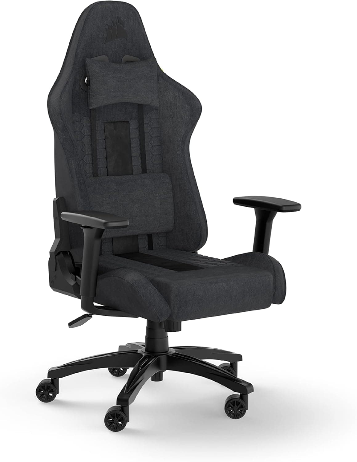 Corsair TC100 Relaxed | Cadeira gaming em tecido com apoio lombar e almofada cervical ajustável