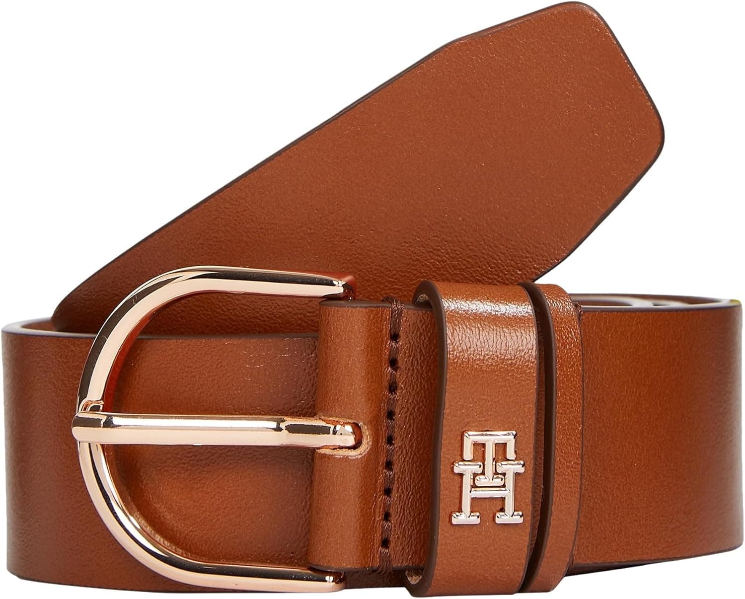 Tommy Hilfiger Cinto feminino essencial Effortless 3,5 cm com fivela de espinha