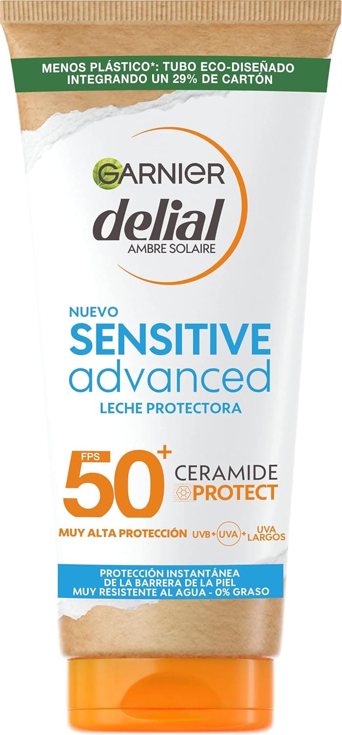 Garnier Ambre Solaire Protetor Solar Loção Rosto Sensitive Advanced FPS 50+ 200ml