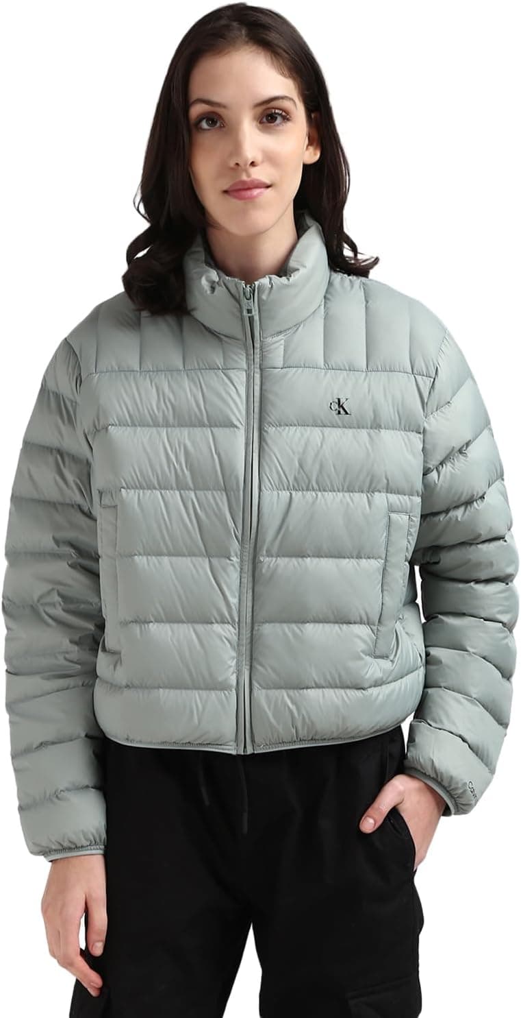 Calvin Klein Jeans Casaco acolchoado para mulher cropped