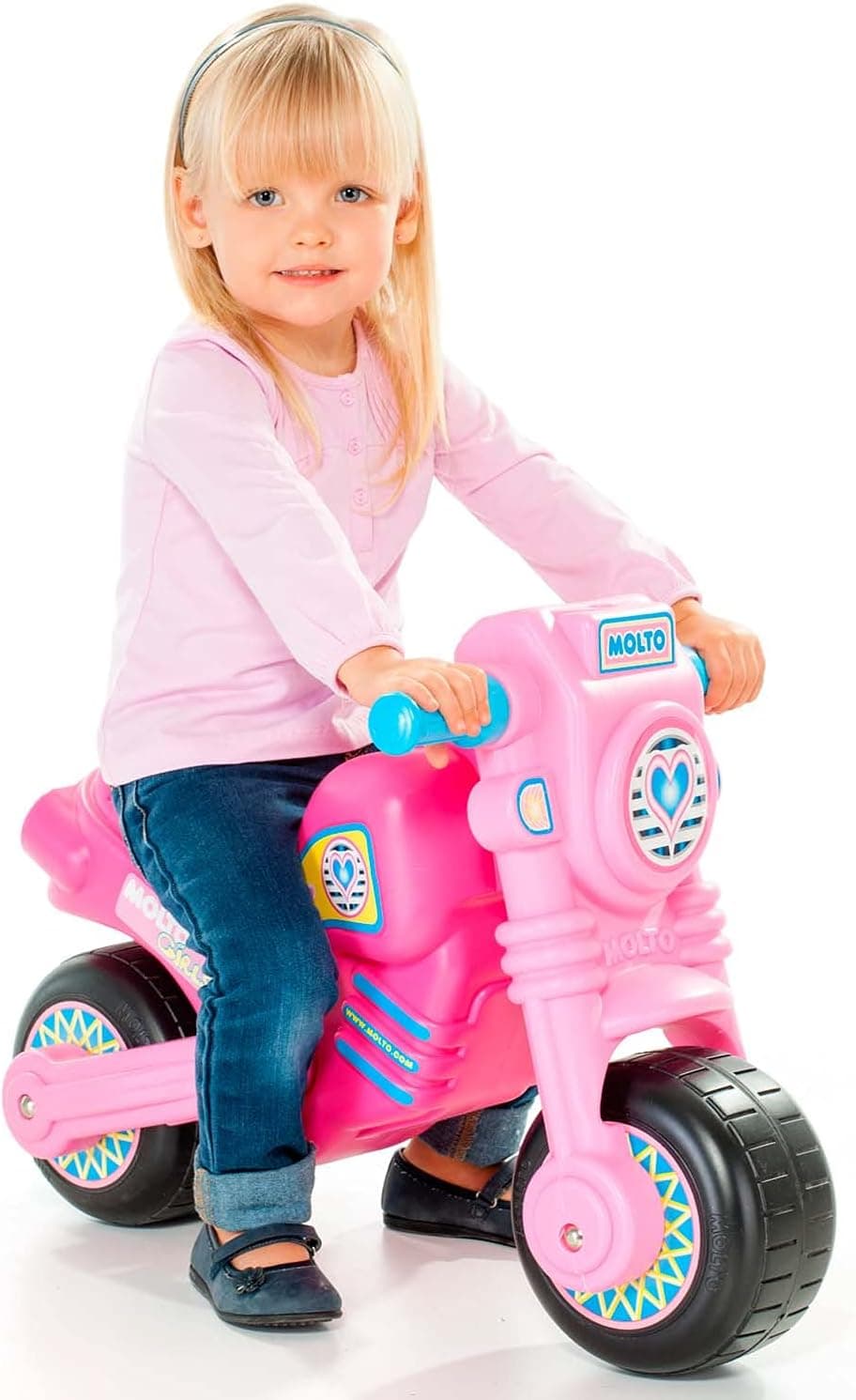 Moto corredores Molto Cross rosa para meninas