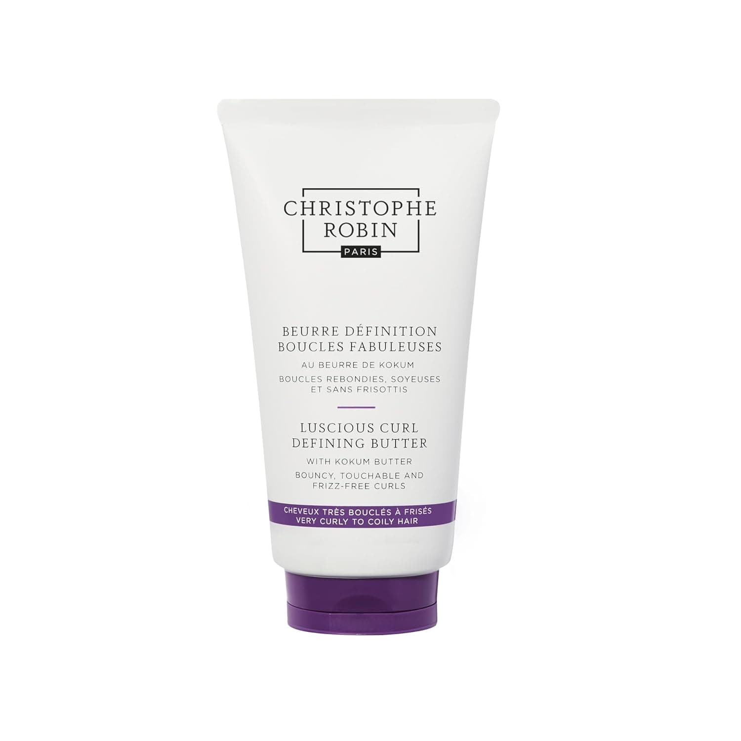 Christophe Robin Luscious Curl Butter | Creme de definição de caracóis com manteiga de kokum, 150 ml