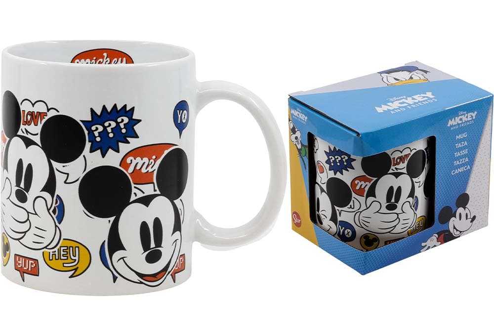 Caneca de cerâmica de 325 ml em caixa de presente do rato Mickey