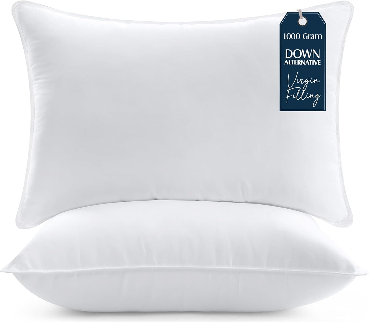 Utopia Bedding | Pack de 2 almofadas premium 50 x 70 cm em fibra oca de silicone macias e fáceis de cuidar