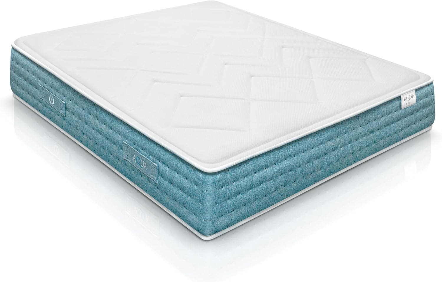 WIN REST Colchão de espuma viscoelástica e molas ensacadas Nautilus, altura 26 cm, firmeza média, núcleo de 750 molas, tecido damasco 400 g, fibra hipoalergénico super soft (150 x 190 cm)