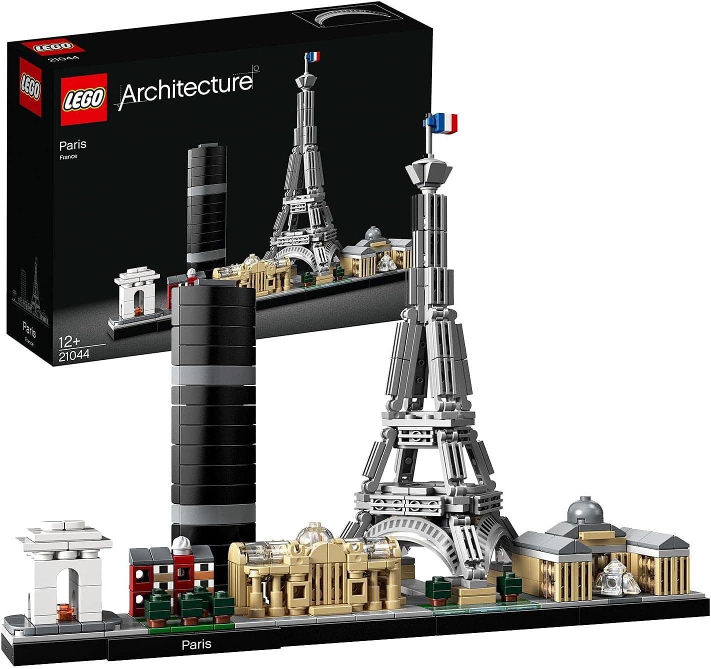 Lego Architecture Paris, Conjunto de construção criativa, Torre Eiffel, El Louvre, Maquete colecionável de monumentos, peça decorativa para casa e escritório, presente para homens e mulheres 21044