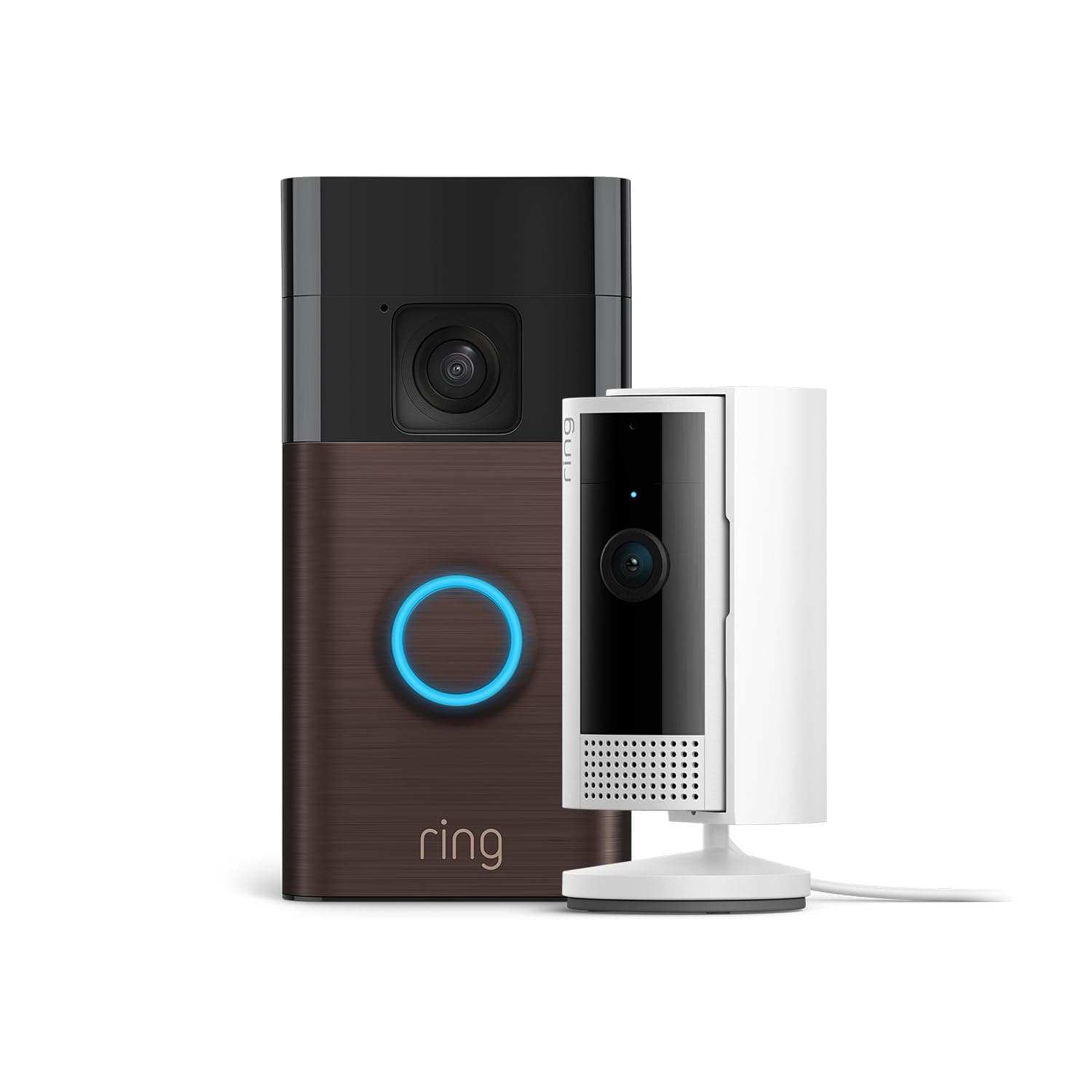 Ring videotimbre con batería (Battery Video Doorbell) + Cámara interior (Indoor Camera, 2.ª gen.) | instalación fácil por cuenta propia (5 min) | 30 días gratis de Ring Home