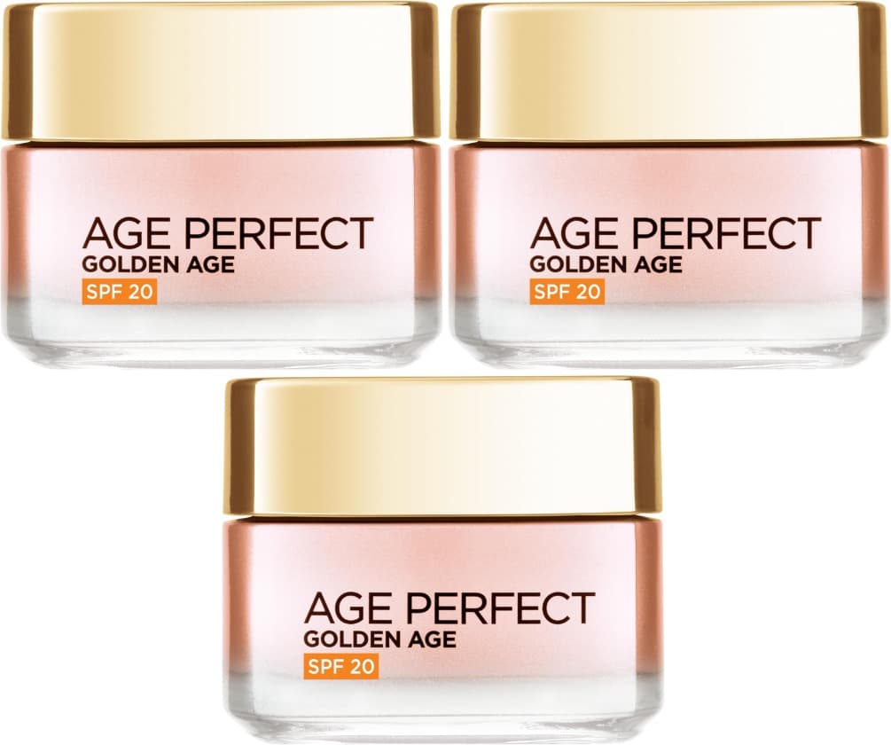 L'Oréal Paris Age Perfect Golden Age | Creme de dia anti-flacidez com proteção solar SPF 20 para pele madura, 50 ml