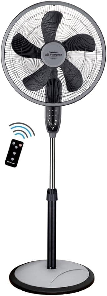 Orbegozo SF 0246 | Ventoinha de pé 3 em 1 com temporizador, controlo remoto e 3 velocidades, 55 W