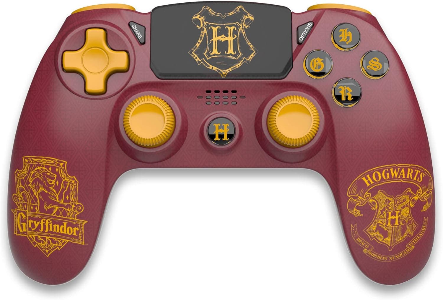 Freaks And Geeks Wizarding World Harry Potter 140119 Wireless Bluetooth Controller for Playstation PS4, Gryffindor, Red