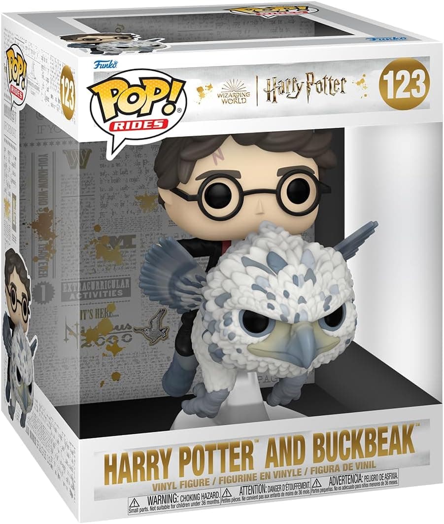 Funko Pop! Rides Deluxe: Harry Potter Prisoner of Azkaban - Harry & Buckbeak - Figura de vinil colecionável - ideia de presente- Mercadoria oficial - Brinquedos para crianças e adultos - Fãs de Filme