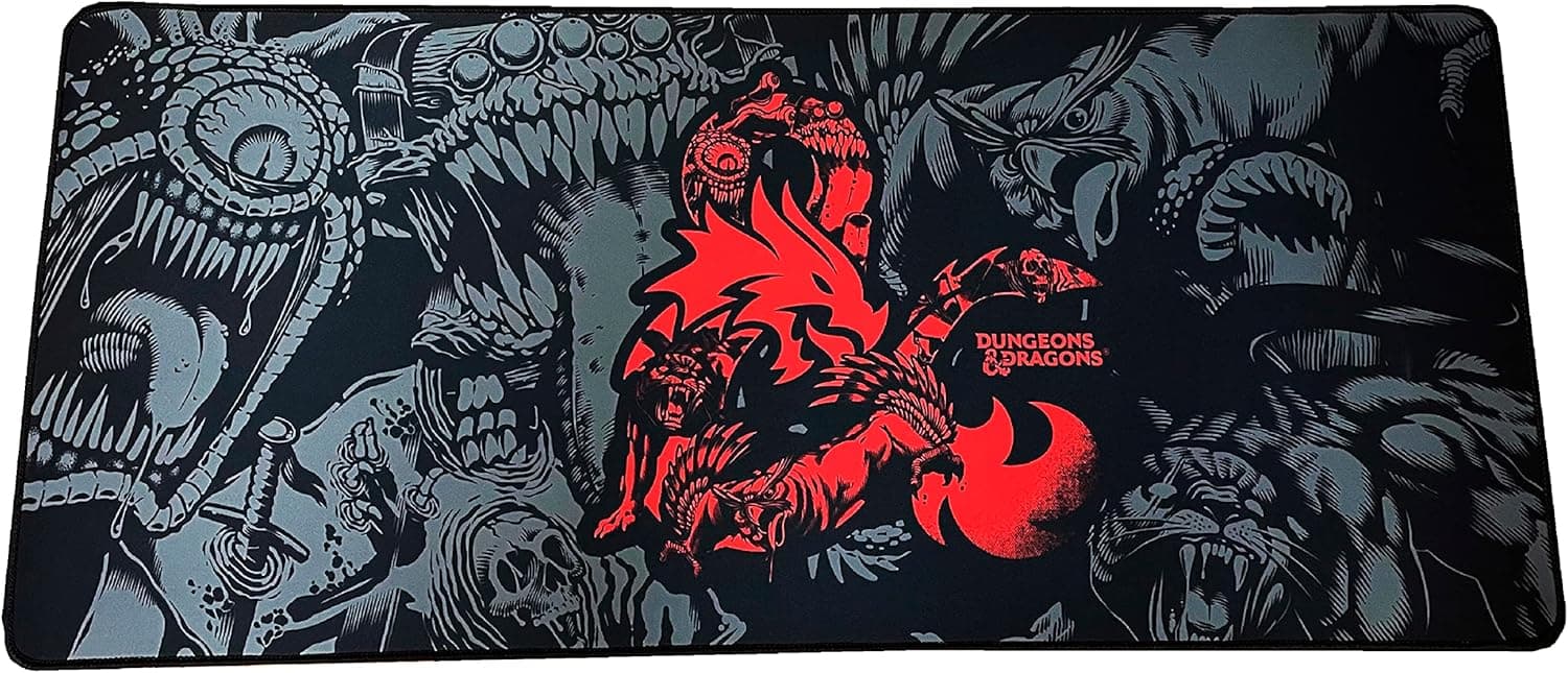Dragões e Masmorras - tapete de rato, tapete de jogos, Mousepad XXL/tapete XXL, tapete secretária cor preta, produto oficial (CyP Brands)