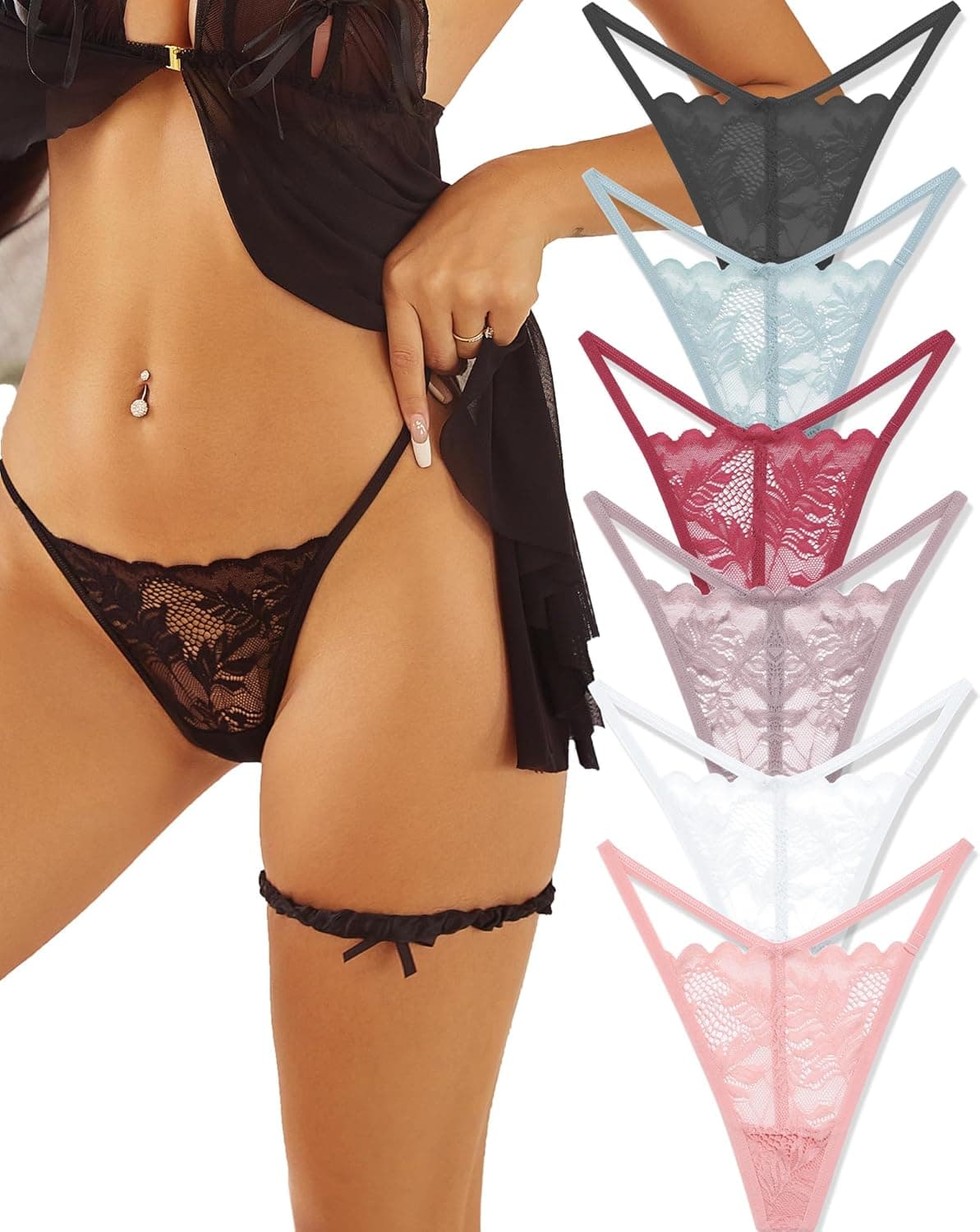 ALL OF ME | Pack de 6 tangas em renda para mulher