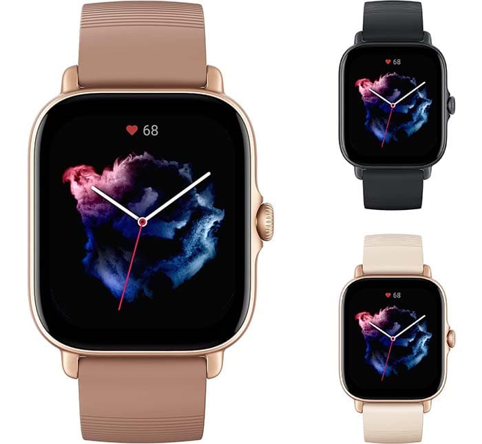 Amazfit GTS 3 Smartwatch Fitness monitorização de ciclo feminino frequência cardíaca, SpO2 sonho stress 50 modos desportivos relógio inteligente GPS 5 ATM à prova de água Alexa