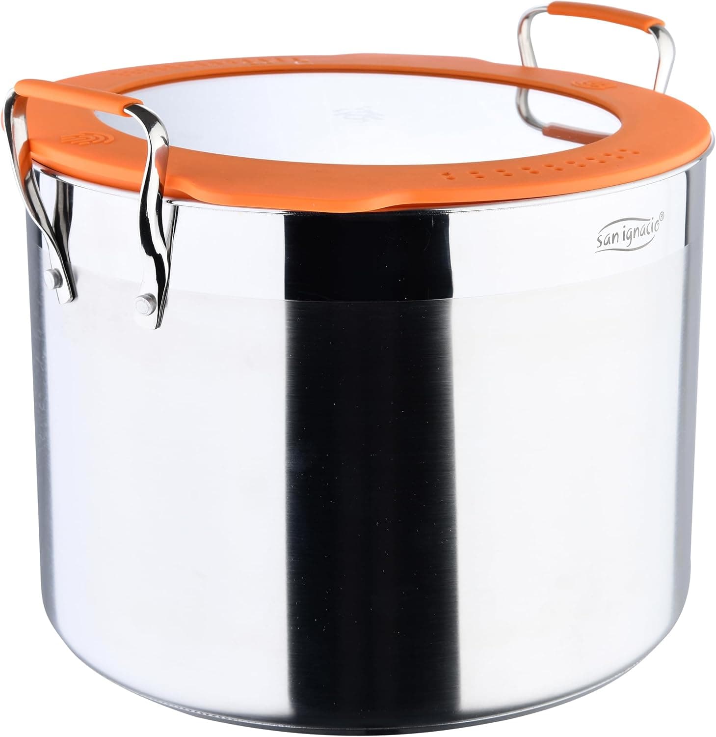 San Ignacio Compact - panela alta com tampa de 28 cm - alumínio forjado - interior em preto polido - exterior em acabamento mate - pronta para indução - pega em aço inoxidável detalhe cor