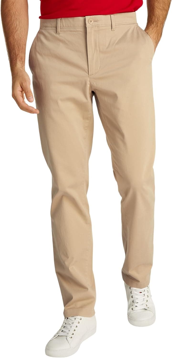 Tommy Hilfiger Calças Denton Chinês Satin Straight Fit para homem