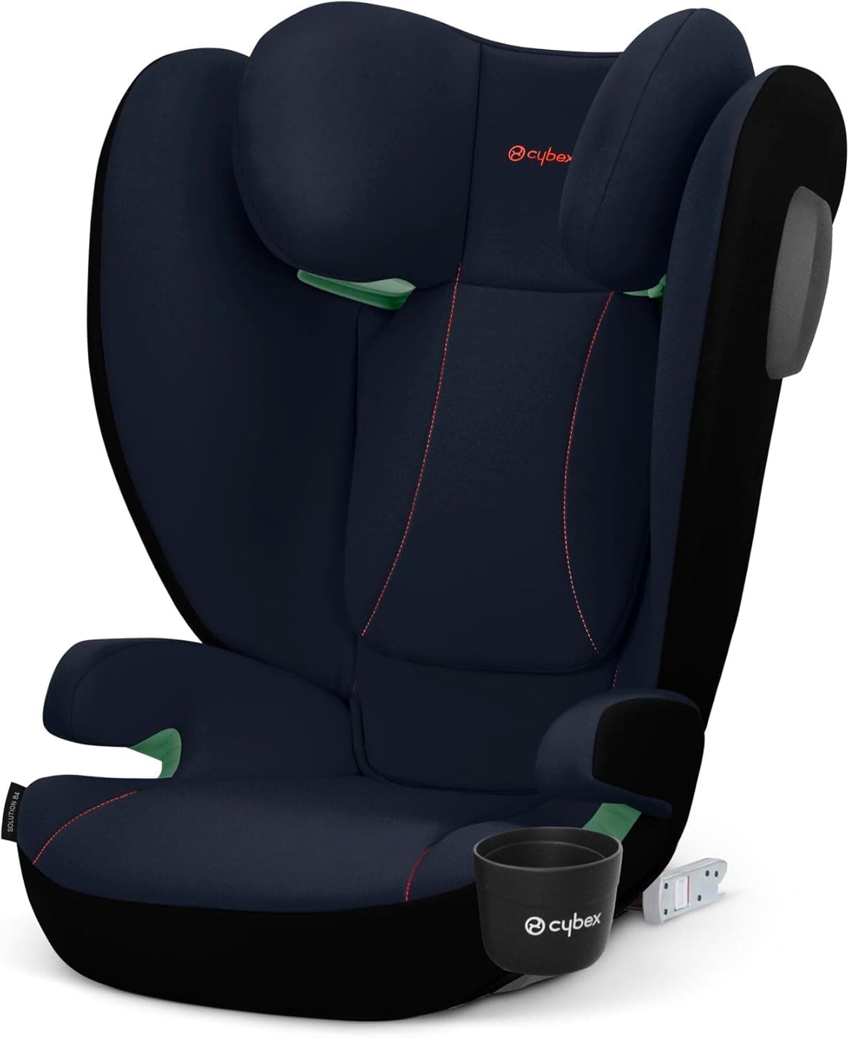 CYBEX Silver Cadeira de carro infantil Solution B4 i-Fix, Incl. Porta-copos, para carros com e sem ISOFIX, de 3 a 12 anos aprox. (100-150 cm), aprox. 15-50 kg, azul (Bay Blue)