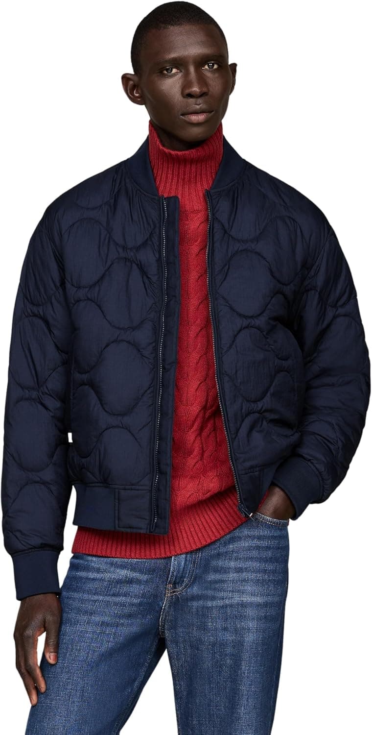 Tommy Hilfiger Casaco acolchoado para homem Onion Quilted Bomber 