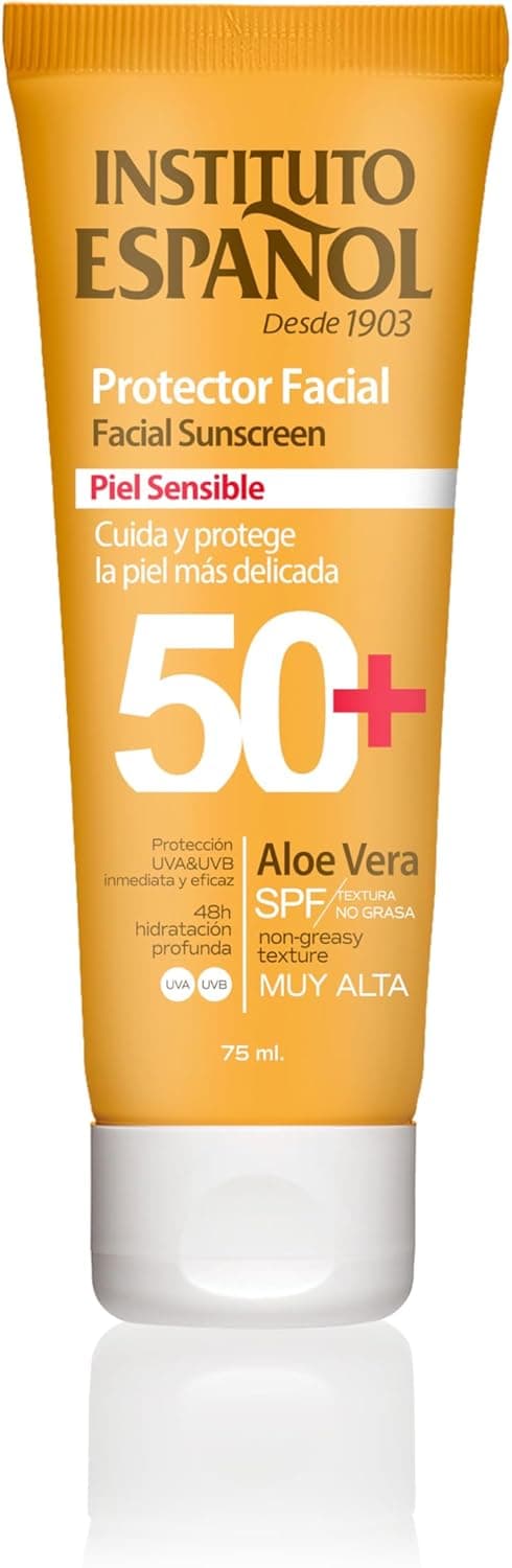 Instituto Español Proteção facial pele sensível Spf50+, 75 ml