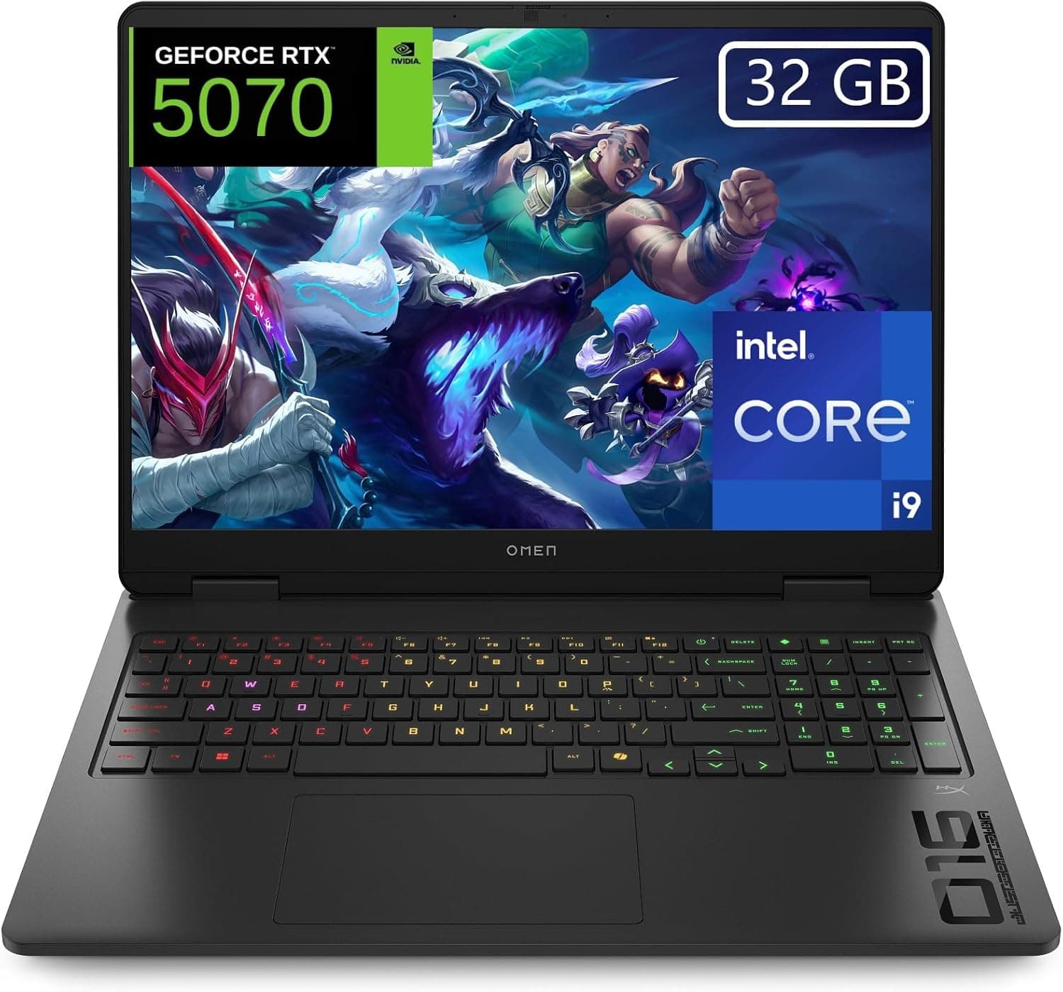 HP OMEN 16-am0035ns Computador portátil Gaming 16" 2K (Intel Core i9-14900HX, 32 GB RAM, 1TB SSD, NVIDIA RTX 5070, FreeDos) - preto - teclado QWERTY espanhol