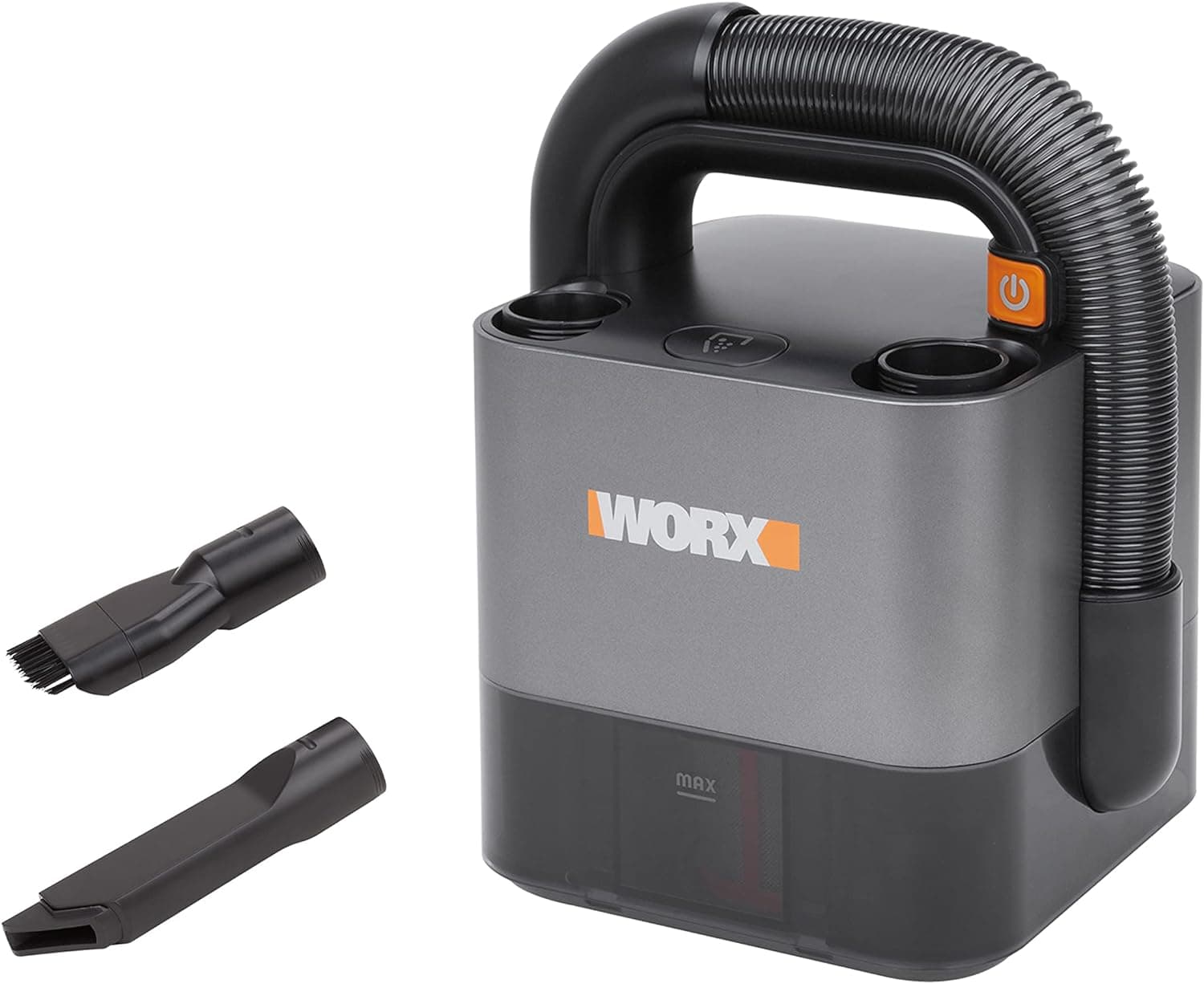WORX Aspirador de carro 20 V máximo WX030.9 | não inclui bateria nem carregador, motor de alto desempenho, 25 minutos de duração com 1 bateria, acessórios de aspiração incluídos
