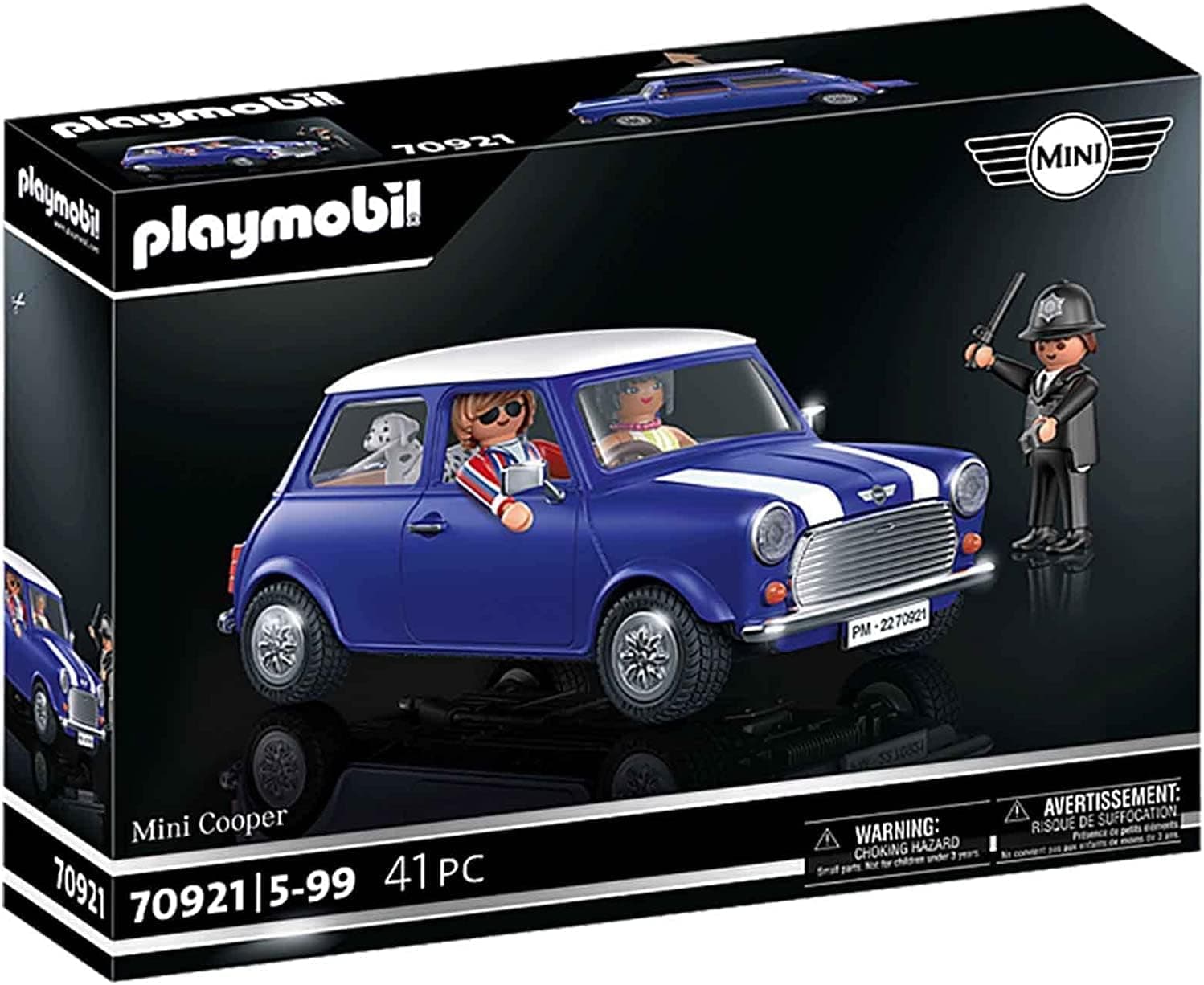 PLAYMOBIL 70921 Classic Cars Mini Cooper, carro colecionável para adultos e carro de brinquedo para crianças, a partir de 5 a 99 anos, multicolorido
