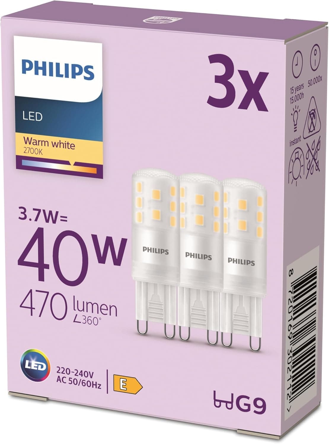 Philips LED 40W G9 WW ND 3CT/6 EC