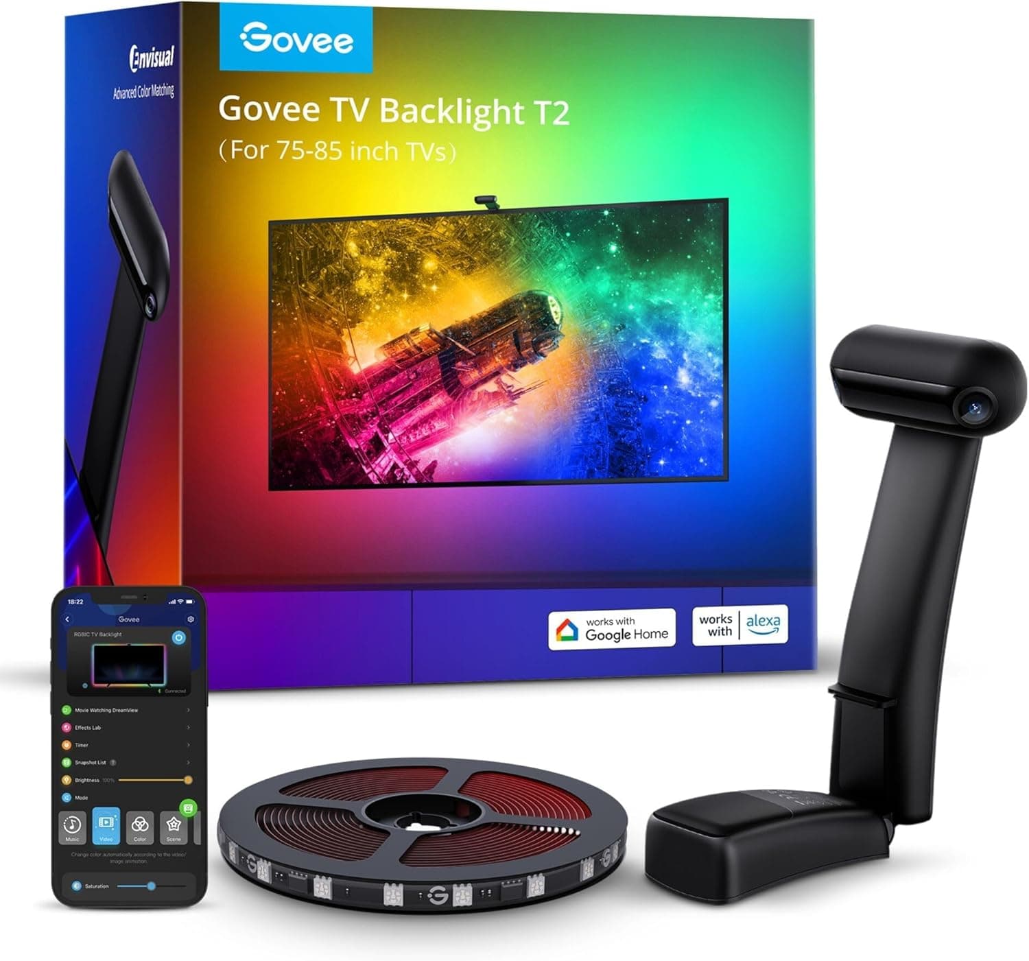 Govee - Envisual TV Backlight T2 with Dual Cameras (55~65 inch)