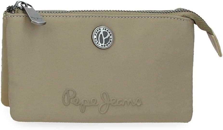 Pepe Jeans Corin, monederos, Neceser, Cartera, Fabricada en poliéster y Detalles en Piel sintética, Diferentes Ranuras, con Cierre de Cremallera.de Joumma Bags