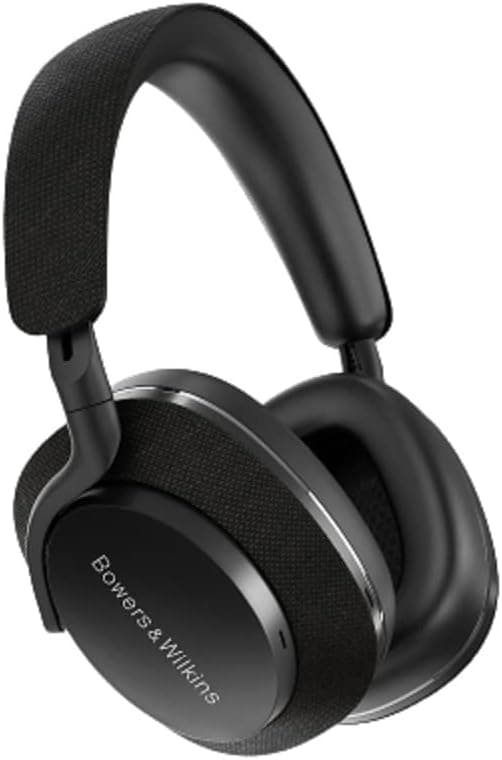 Bowers & Wilkins PX7 S2 Auriculares sem fios Bluetooth sobre a orelha com cancelamento ativo de ruído, 30 horas de recuperação e microfone integrado, cor preta