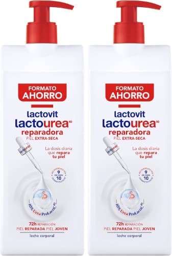 Lactovit Lactourea | Leite corporal reparador com protein calcium para pele seca, 48 h de nutrição, 800 ml