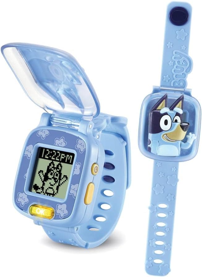 VTech Bluey | Relógio digital educativo multifunções com jogos e alarme para crianças a partir dos 3 anos