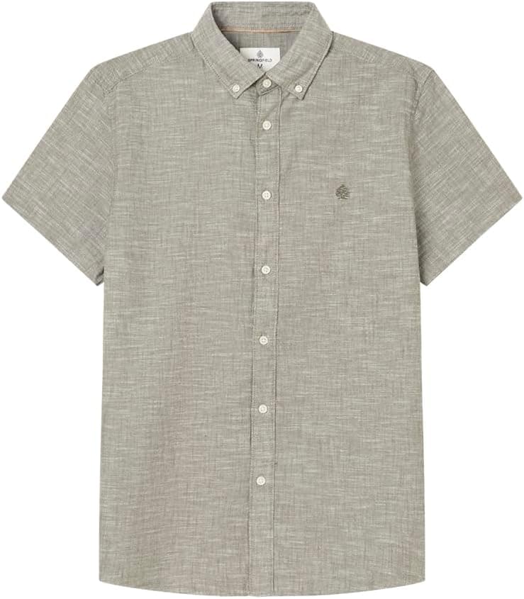 SPRINGFIELD Bicolor Cotton Linen Look | T-shirt para homem