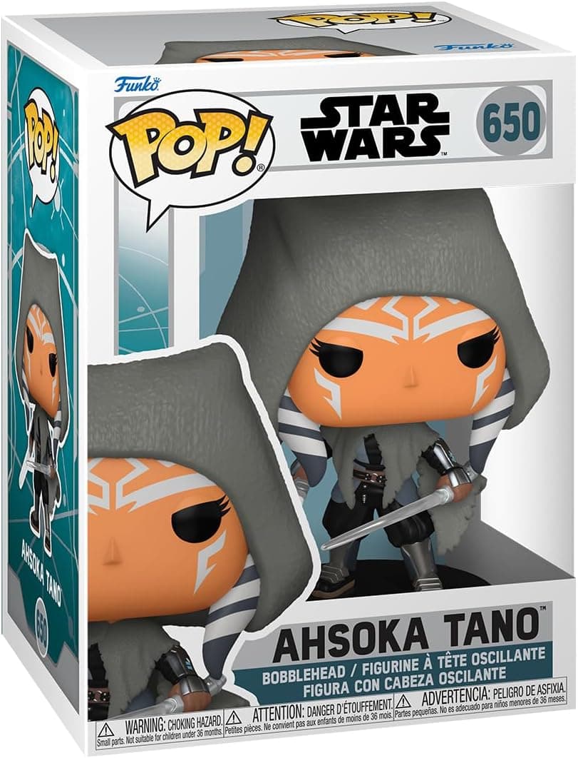 Funko Pop Star Wars Ahsoka | Figura de vinil colecionável de Ahsoka Tano com sabres de luz duplos