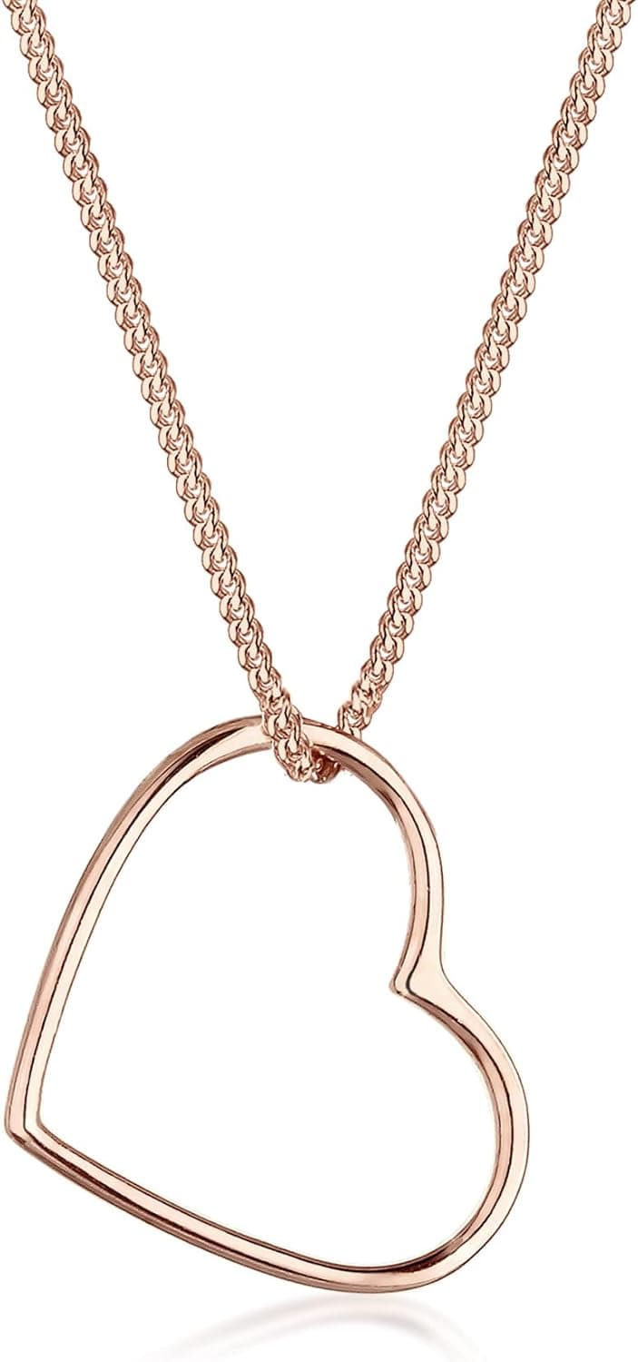 Elli Colar de coração pendente, love cut out, em prata de lei 925
