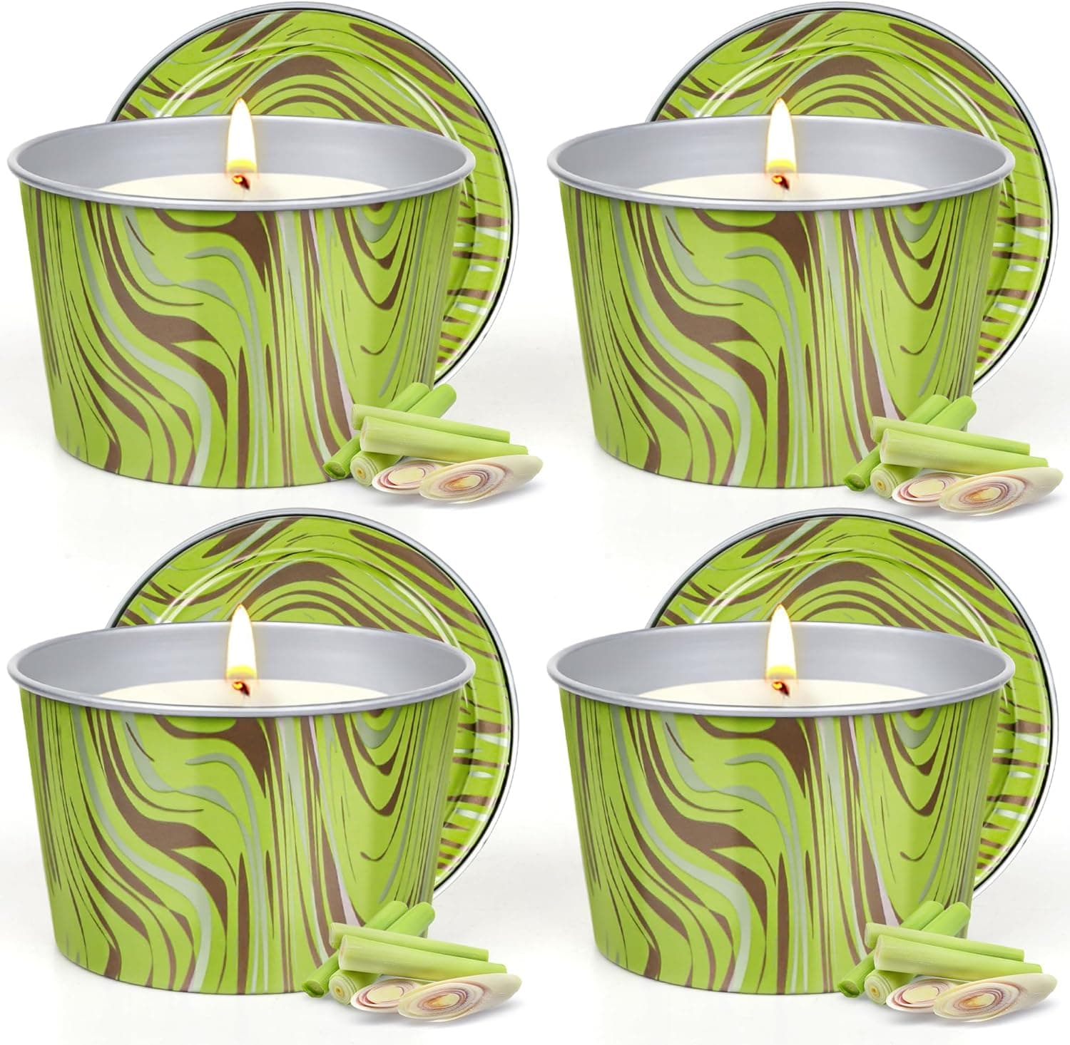 LDUMODUW Citronella | Velas perfumadas para exterior com longa duração e queimador sem fumo, conjunto