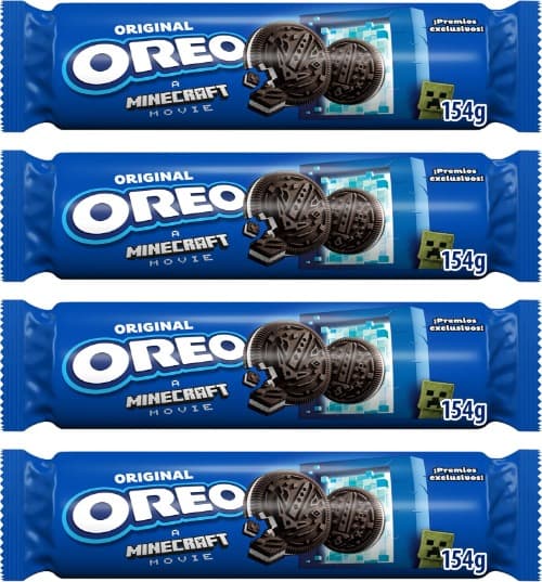 Oreo original bolachas de chocolate, recheadas de creme, 154 g x 4