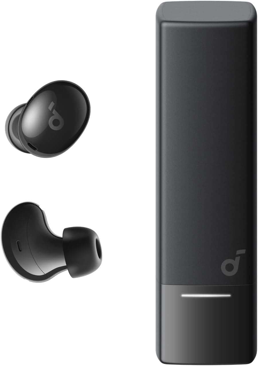 Soundcore A30i da Anker, auriculares com cancelamento de ruído, design elegante em forma de baton, pequenos, leves e confortáveis, 24 horas de reprodução, IP54, sem fios, Bluetooth 5.4