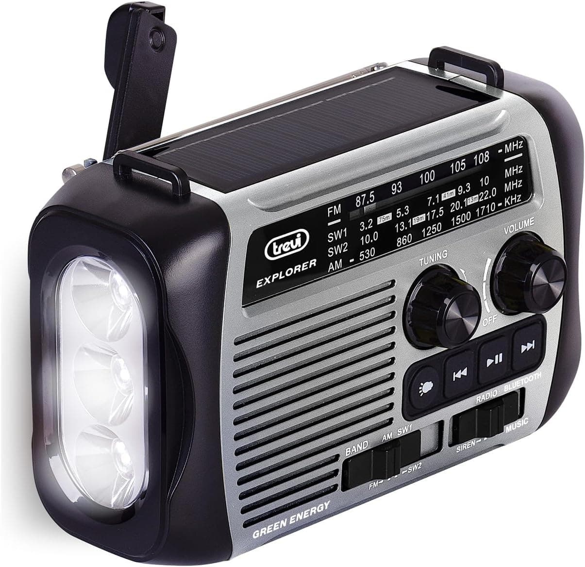Trevi RA 7F30 BT | Rádio portátil AM FM com Bluetooth cor cinza